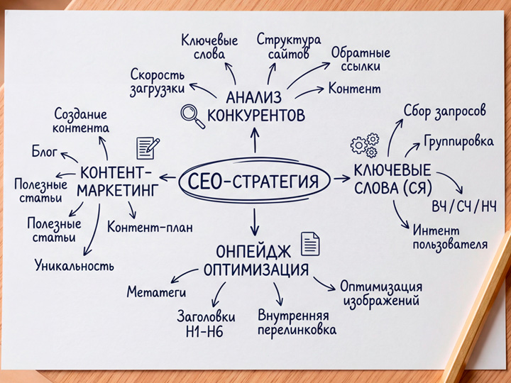 Пример кластеризации семантического ядра