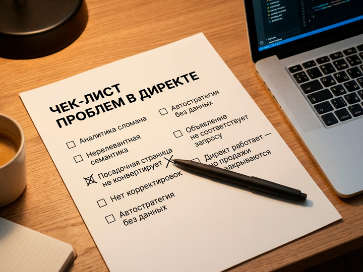 Чек-лист аудита Яндекс Директ - 7 причин почему не работает реклама